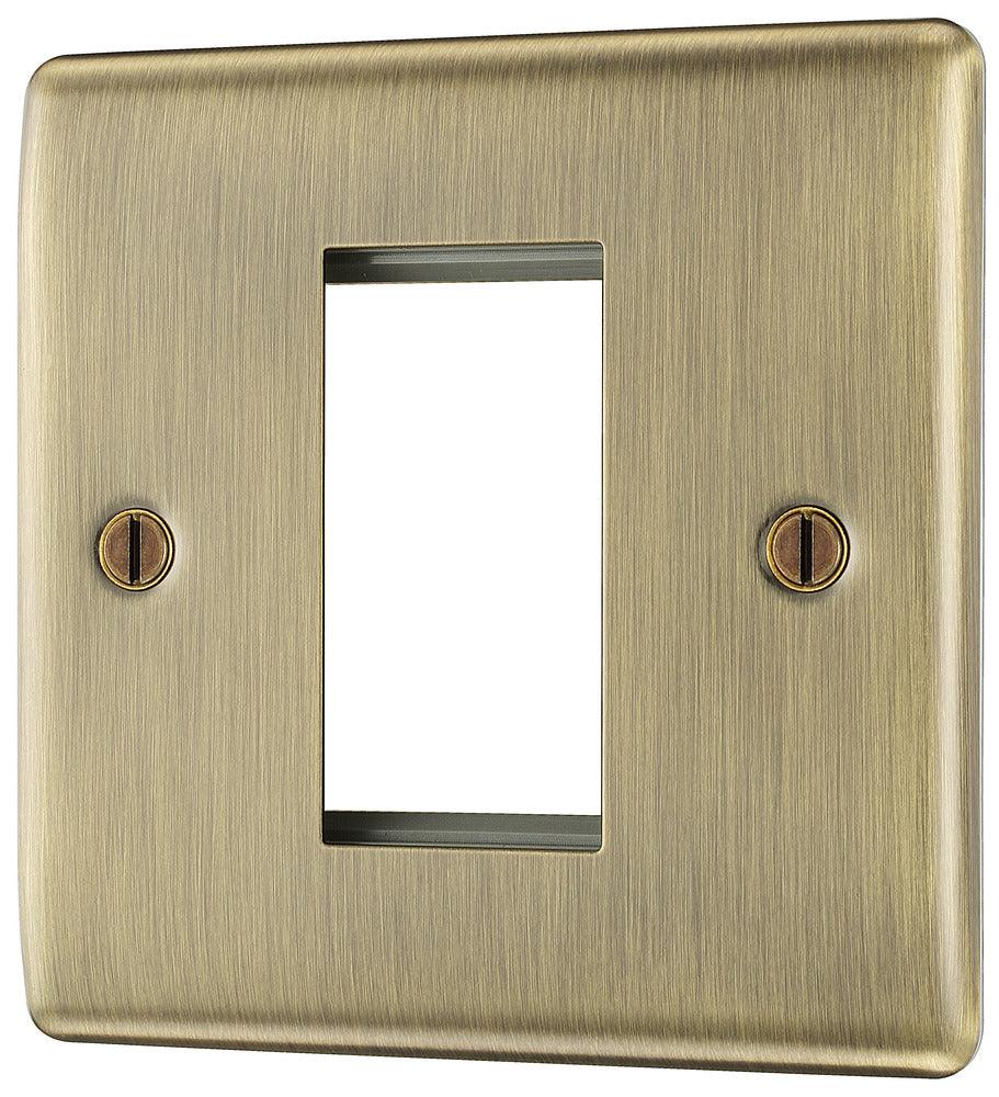 Nexus Metal Single Square Front Plate 1 Module - Prisma Lighting