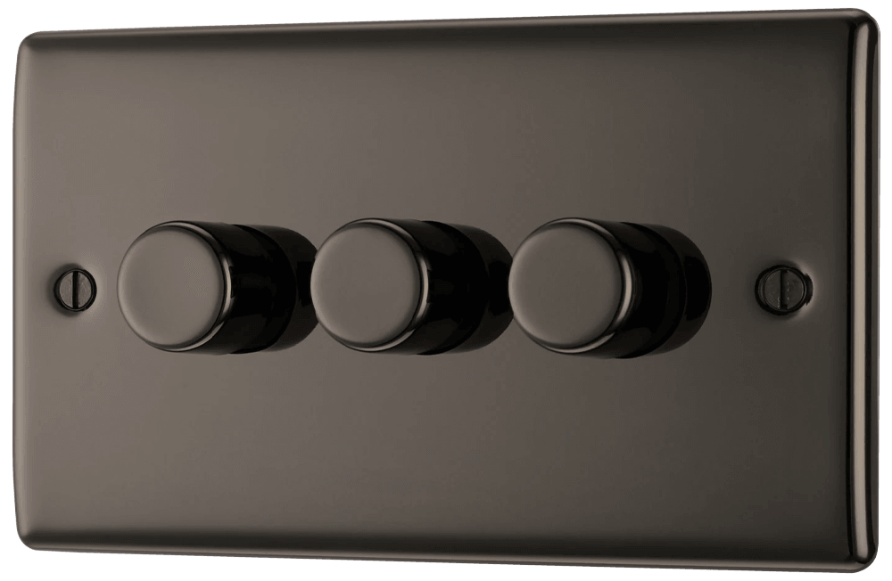 Nexus Metal Triple Intelligent LED Dimmer Switch, 2-Way Push On/Off - Prisma Lighting