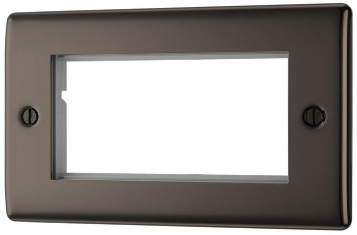 Nexus Metal Double Rectangular Front Plate 4 Module - Prisma Lighting