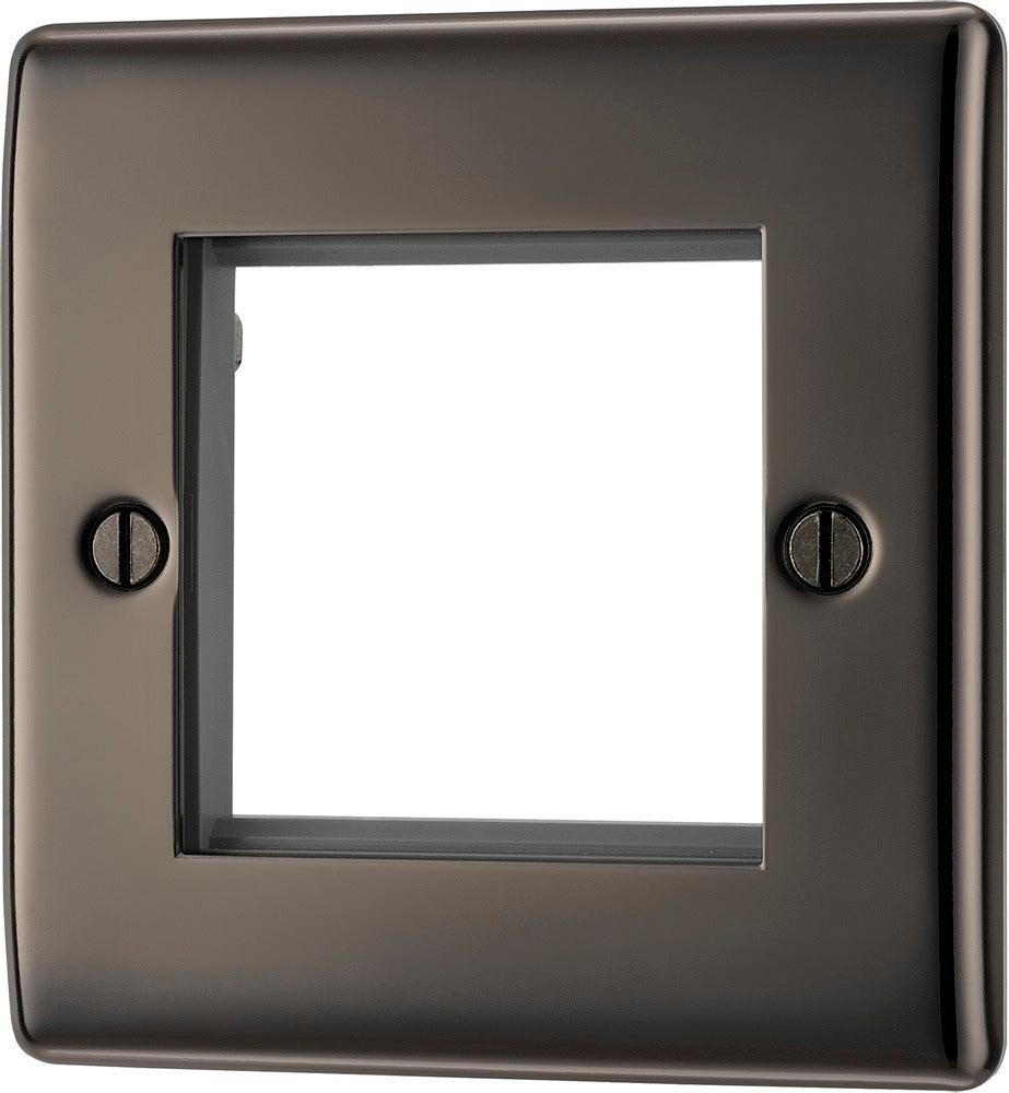 Nexus Metal Single Square Front Plate 2 Module - Prisma Lighting