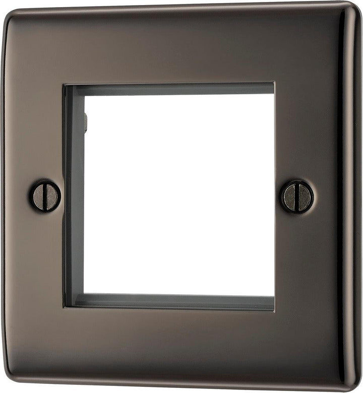 Nexus Metal Single Square Front Plate 2 Module - Prisma Lighting