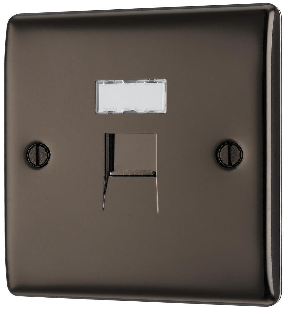 Nexus Metal Single RJ45/CAT6 Data Socket - Prisma Lighting