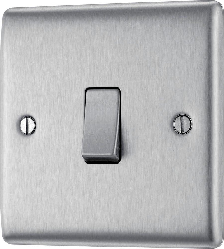 Nexus Metal Single Light Switch, 20A 16AX 2 Way - Prisma Lighting
