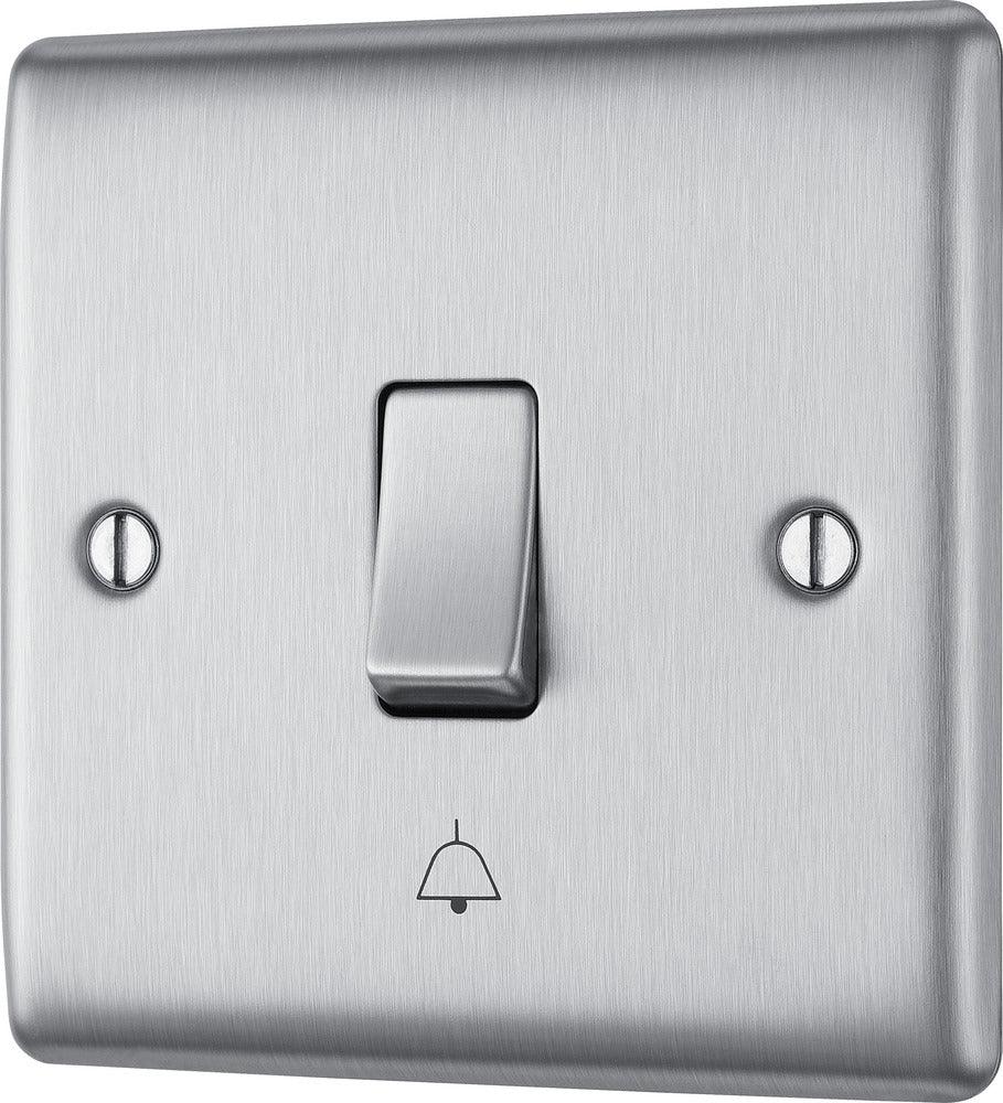 Nexus Metal Bell Push Switch, 10A - Prisma Lighting