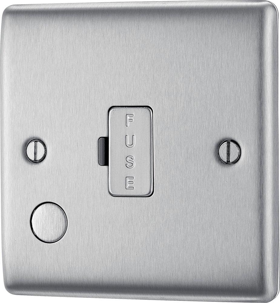 Nexus Metal Unswitched 13A Fused Connection Unit, with Cable Outlet - Prisma Lighting