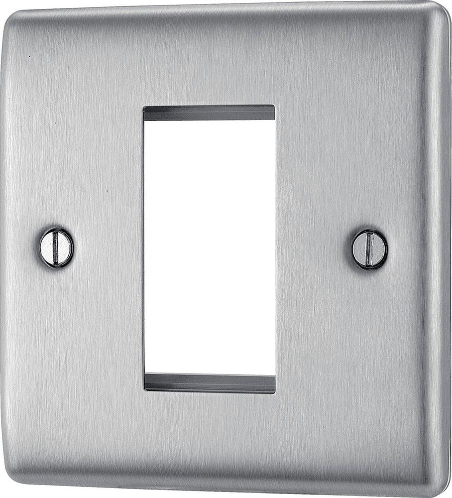 Nexus Metal Single Square Front Plate 1 Module - Prisma Lighting
