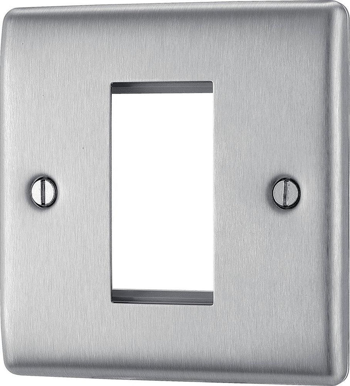 Nexus Metal Single Square Front Plate 1 Module - Prisma Lighting