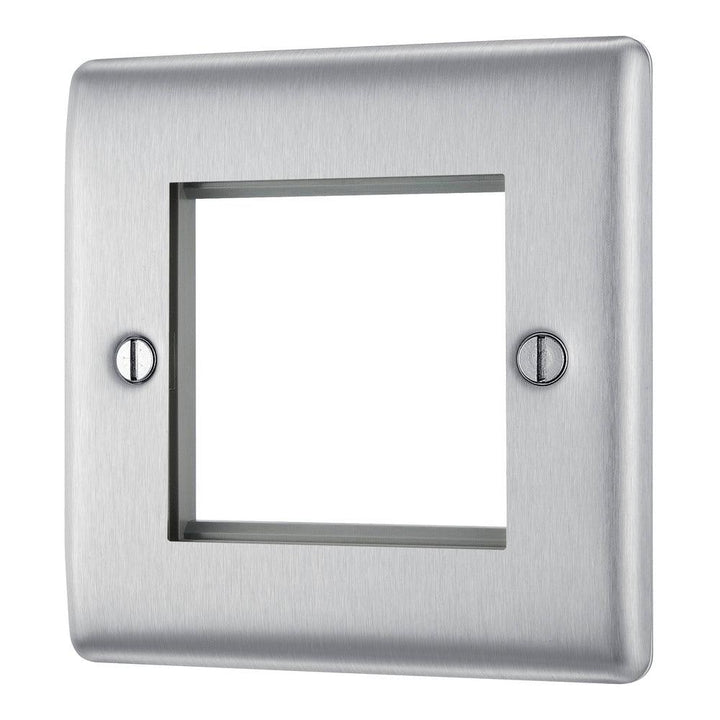 Nexus Metal Single Square Front Plate 2 Module - Prisma Lighting