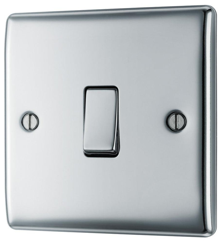 Nexus Metal Single Light Switch, 20A 16AX 2 Way - Prisma Lighting