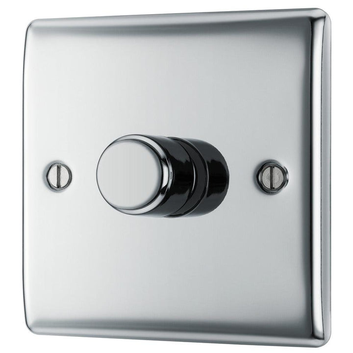 Nexus Metal Single Intelligent LED Dimmer Switch, 2-Way Push On/Off - Prisma Lighting