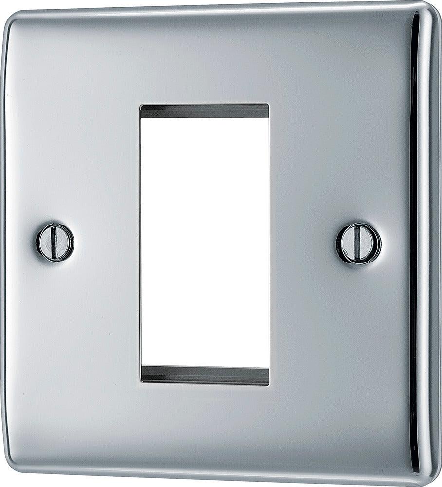 Nexus Metal Single Square Front Plate 1 Module - Prisma Lighting