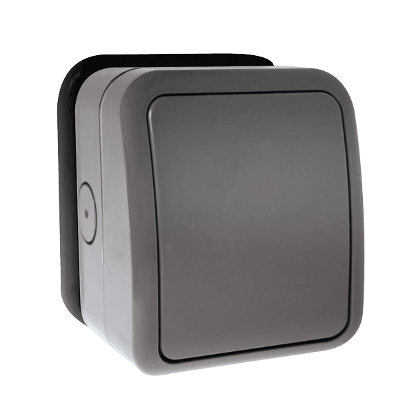 Click OA401AGU 1-Gang Unfurnished Waterproof Switch, IP66 Grey - Prisma Lighting