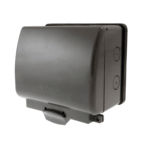 Click OA502AG 2-Gang Waterproof Socket Enclosure - Prisma Lighting