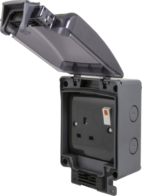 Click OA835T 1-Gang DP Switched Waterproof Socket, 13A - Prisma Lighting
