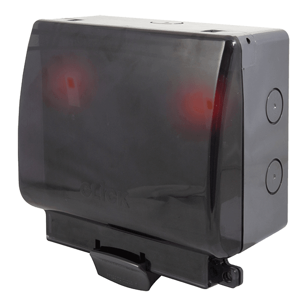 Click OA840T 2-Gang DP Switched Waterproof Socket, 13A - Prisma Lighting