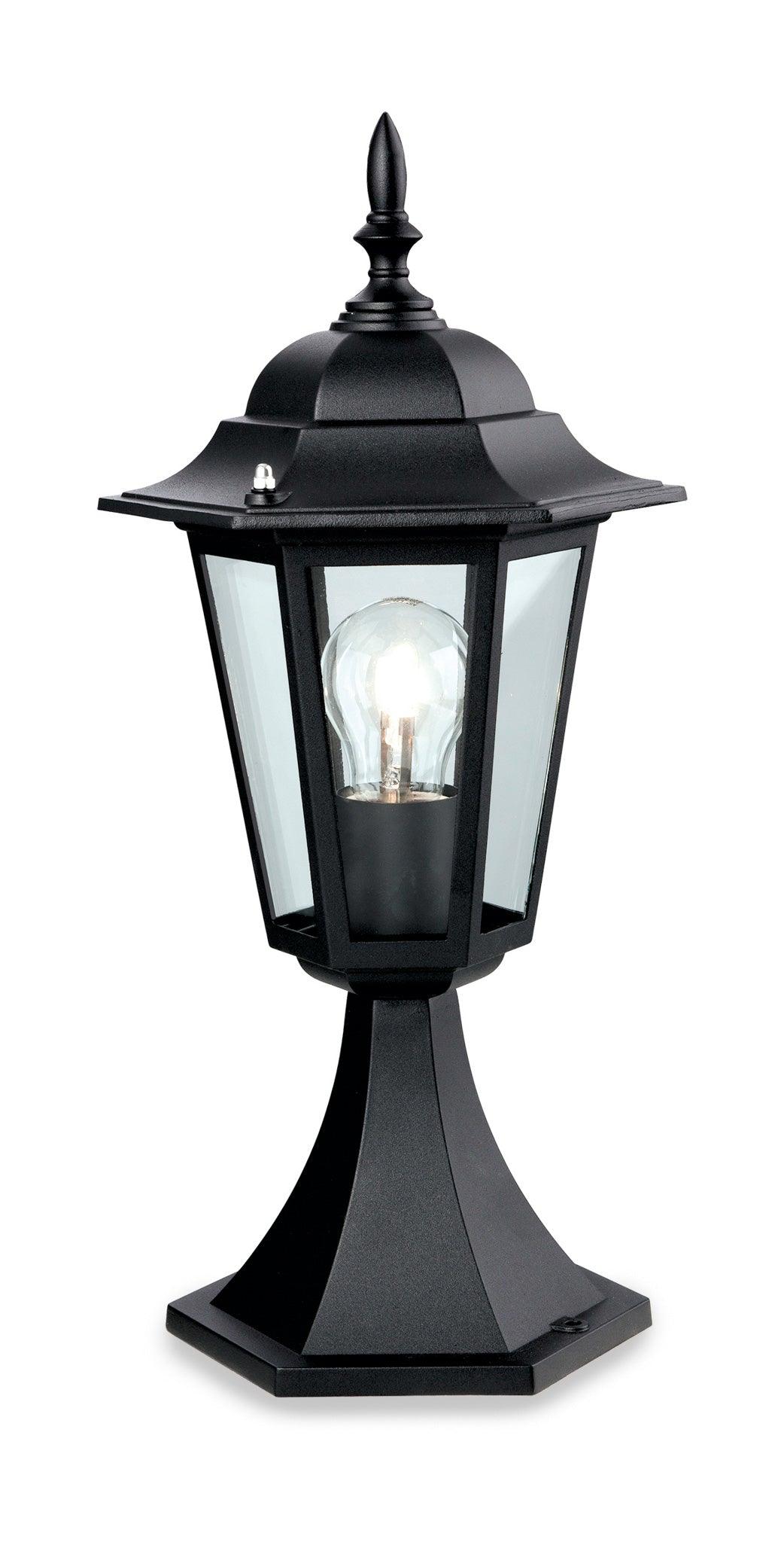 6 Panel Lantern - Pillar Black - Prisma Lighting