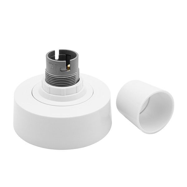 Click T2 BC Loop-in Batten Safety Lampholder with Straight Skirt - Prisma Lighting