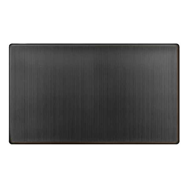 Definity 2 Gang Blank Plate - Matt Bronze Cover Plate SFBZ061 | Prisma Lighting