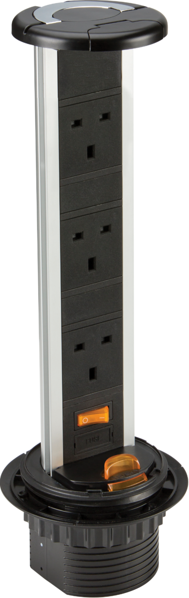 IP54 13A 3G Recess Mount Pop Up Socket - Prisma Lighting