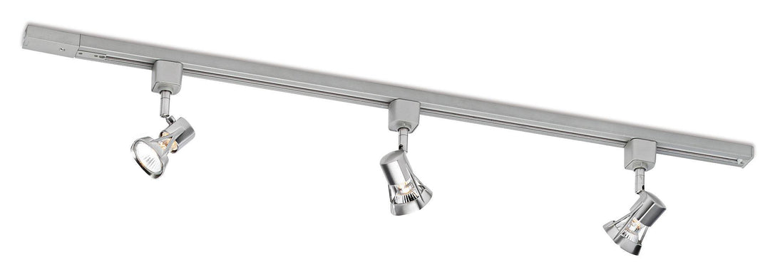 Mains Voltage Track Pack Satin Steel - Prisma Lighting