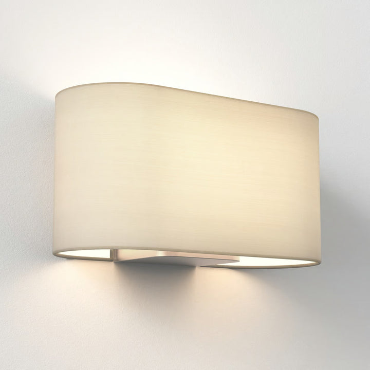 Venn Wall Light in Matt Nickel finish, side view showing 90 mm depth