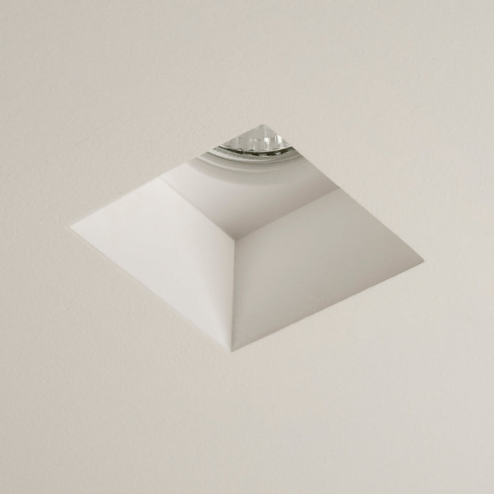 Astro Blanco Square Fixed Downlight – Paintable Plaster Recessed Ceiling Light