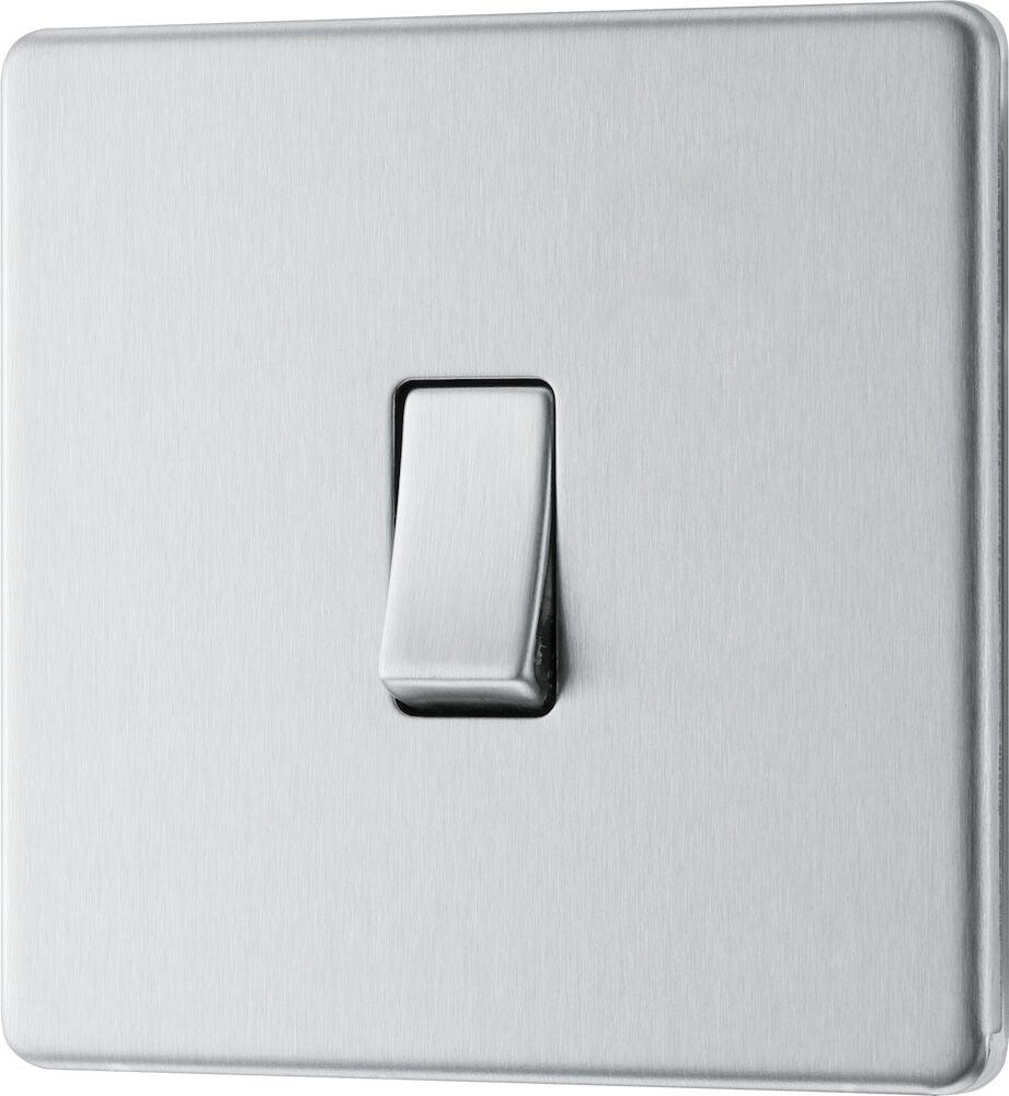 Screwless Flatplate Single Switch, 20A 16AX 2 Way - Prisma Lighting