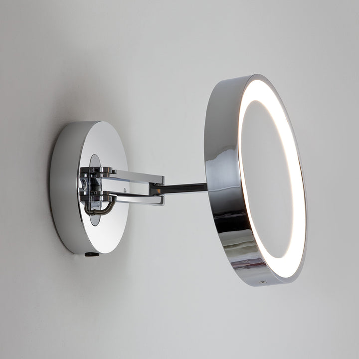 Astro Catena LED Magnifying Mirror polished chrome 5× magnification illuminated