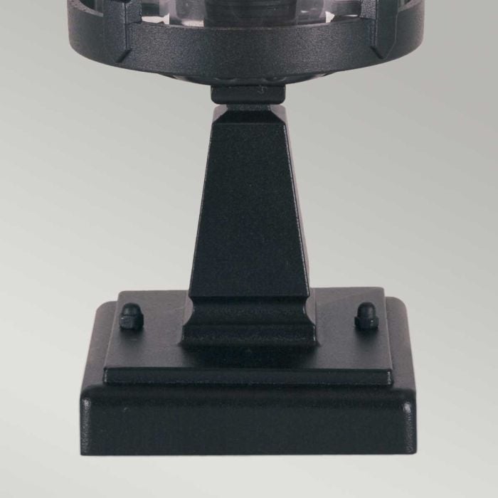 Hereford 1 Light Pedestal Lantern | Black