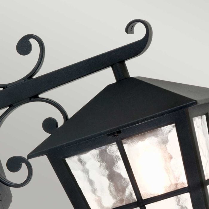Canterbury 1 Light Wall Down Lantern | Black