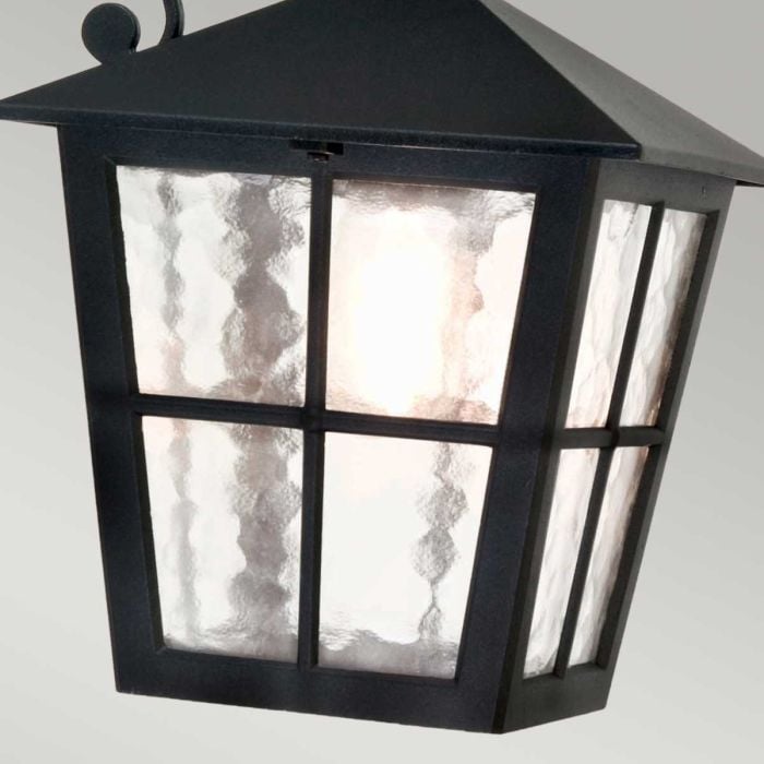Canterbury 1 Light Wall Down Lantern | Black