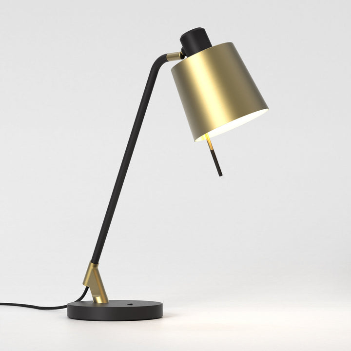 Astro Edward Desk Lamp in Matt Black with Matt Gold joints, 543 mm height