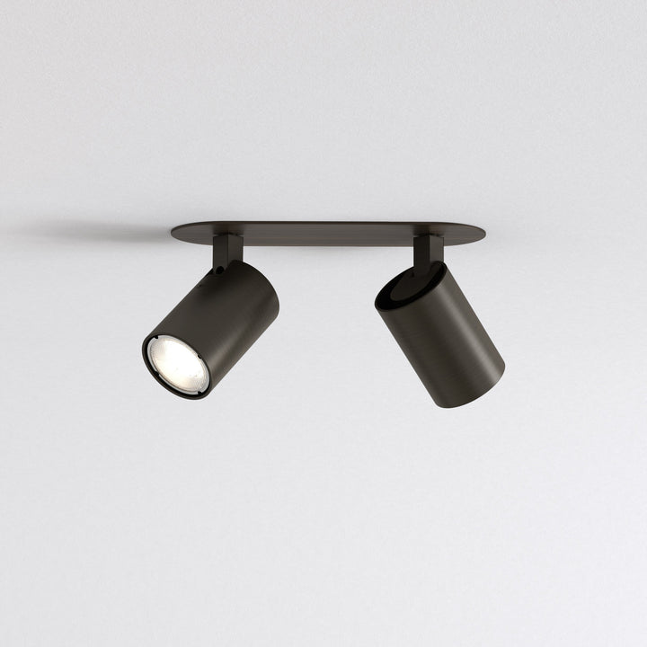 Astro Ascoli Twin Recessed Spotlight in Matt Black, Matt Nickel, Textured White, and Bronze – Adjustable Ceiling Fixture