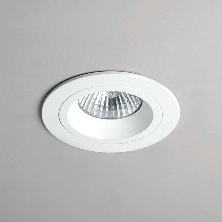Astro Taro Round Recessed Downlight in matt white, fire-rated, flush ceiling