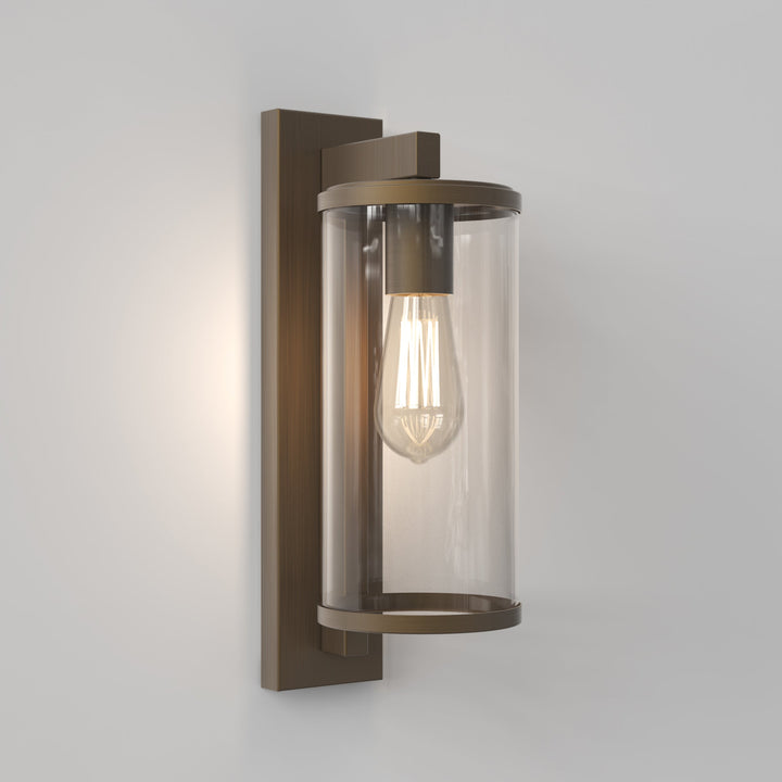 Bronze Astro Pimlico 400 outdoor wall light seen in profile