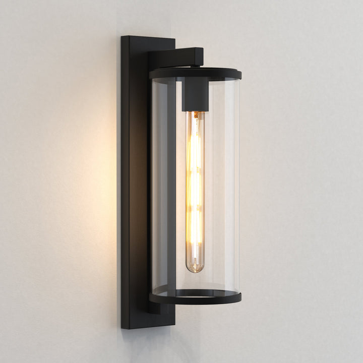 Textured Black version of Pimlico 500 showing clean lines and steel finish against dark wall