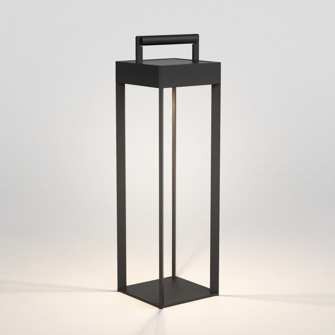 Astro Kuro 450 Portable Outdoor Lantern in Textured Black with handle