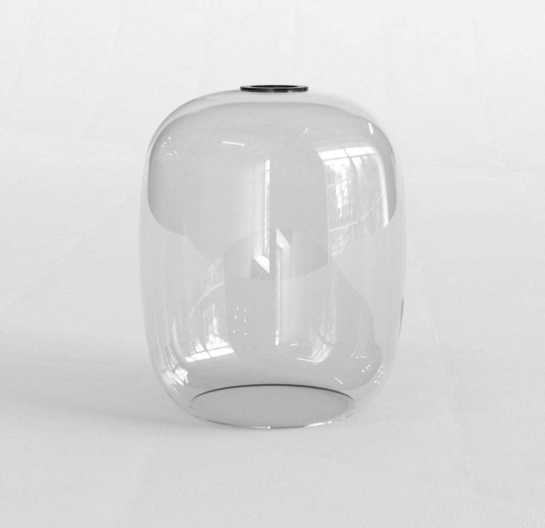 Astro Curve Glass 285 Shade in Clear hand-blown glass