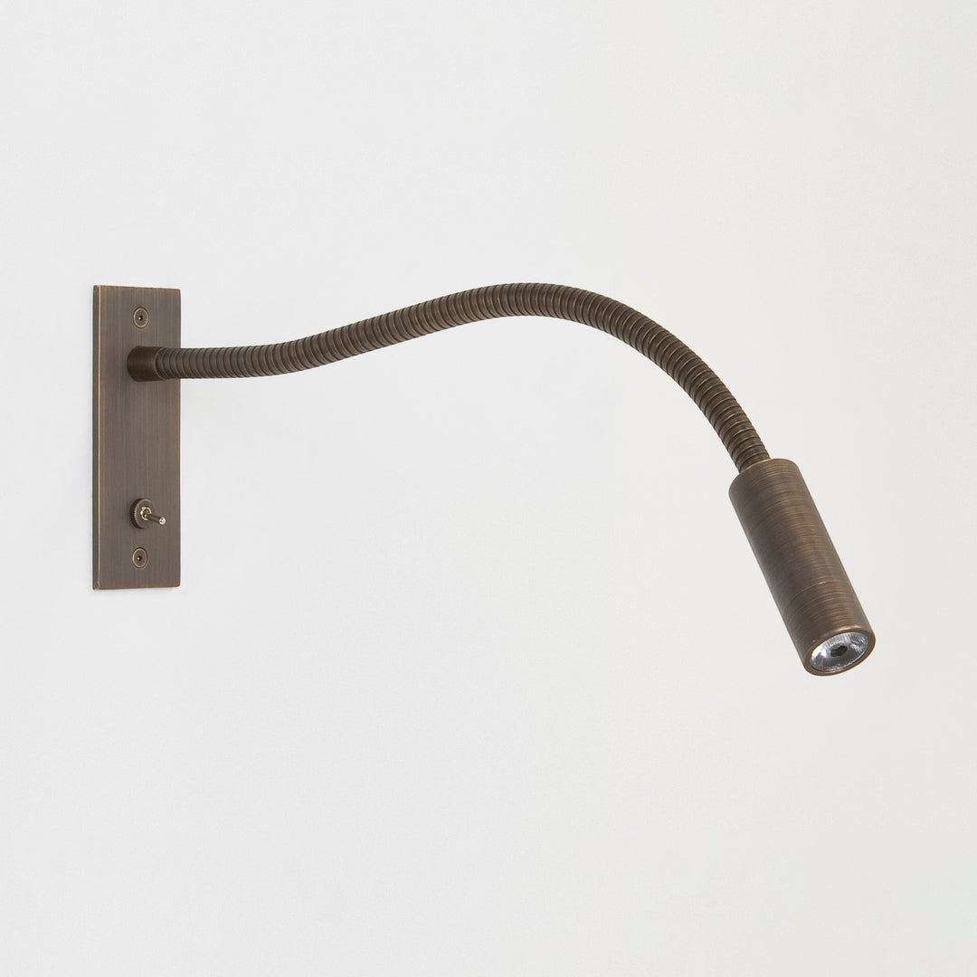Astro Leo Switched LED wall reading light in Bronze