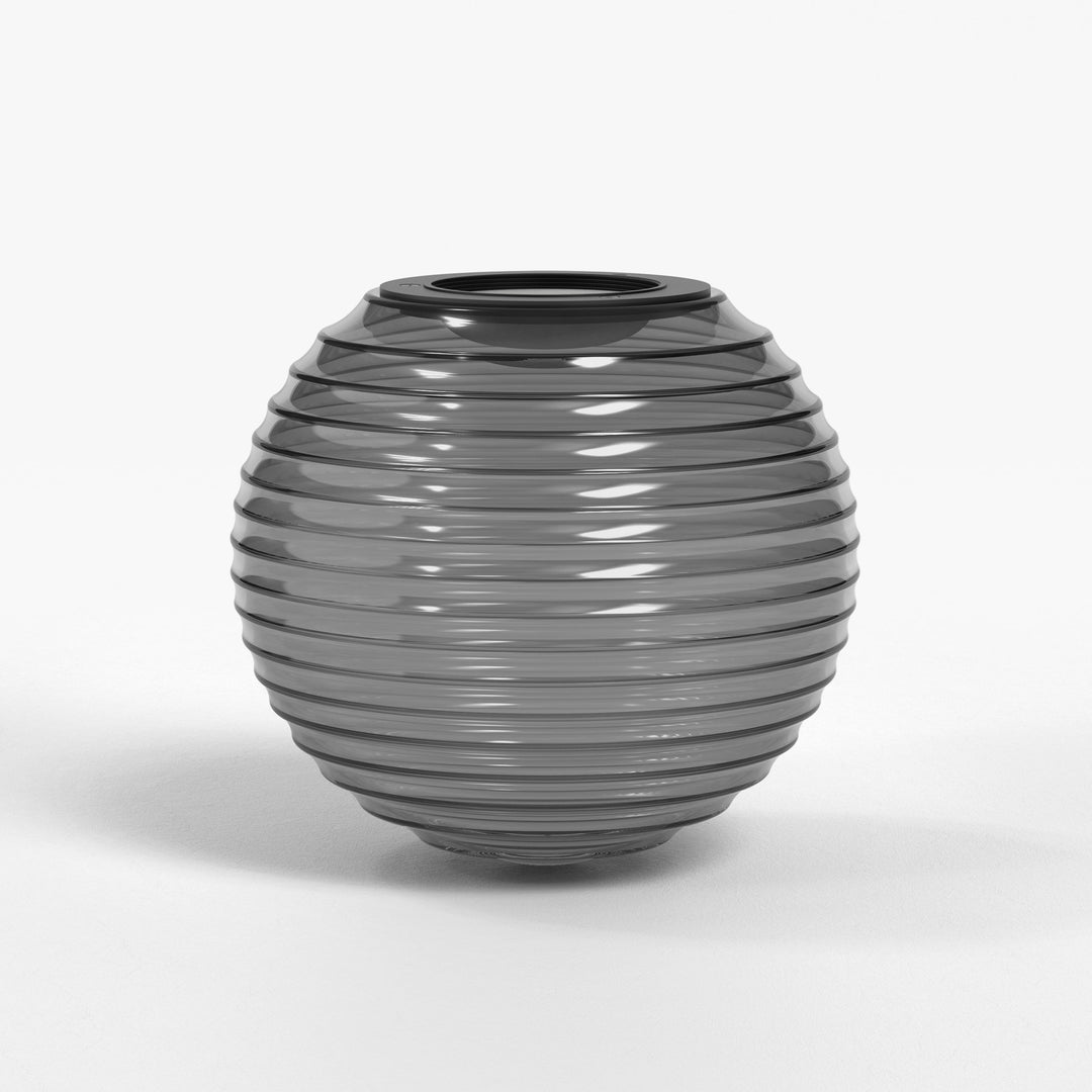 Astro Nara Globe Ribbed Glass Shade in smoke, model 5039002