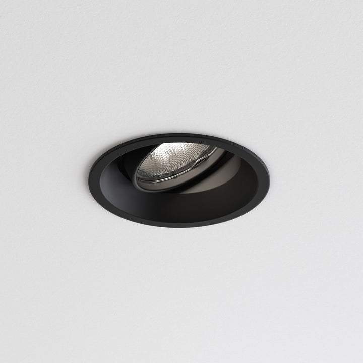 Astro Minima Round Adjustable recessed downlight in Matt Black