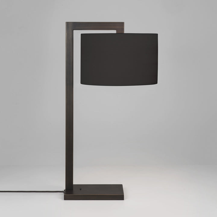 Astro Ravello Table Lamp in bronze finish with white drum shade