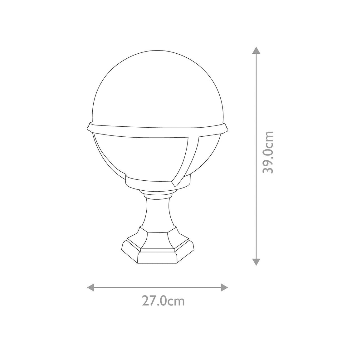 Norlys Glenbeigh 1 Light Pedestal/Porch Lantern GLENBEIGH-PED-PO Black