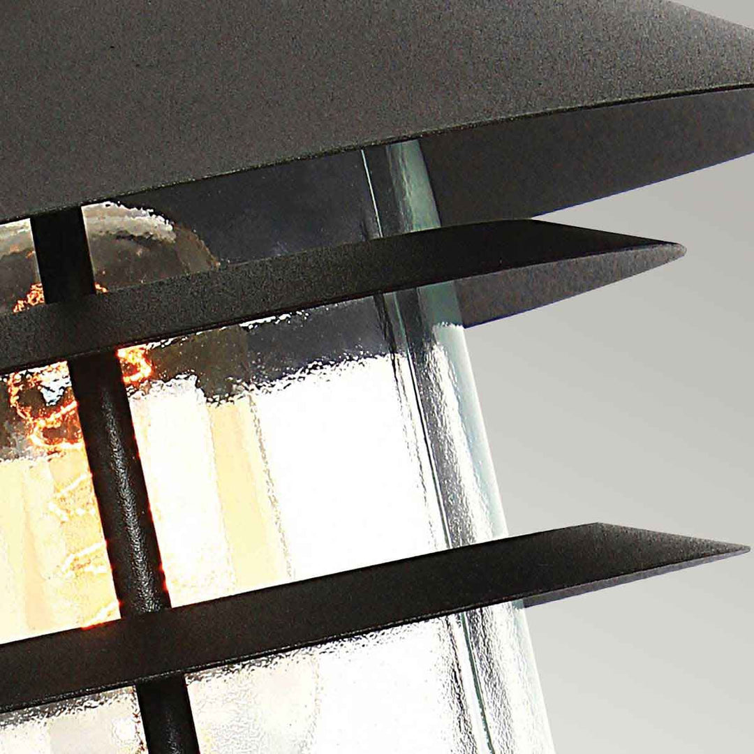 Norlys Helsingor 1 Light Pedestal Lantern HELSINGOR-PED-BK Black