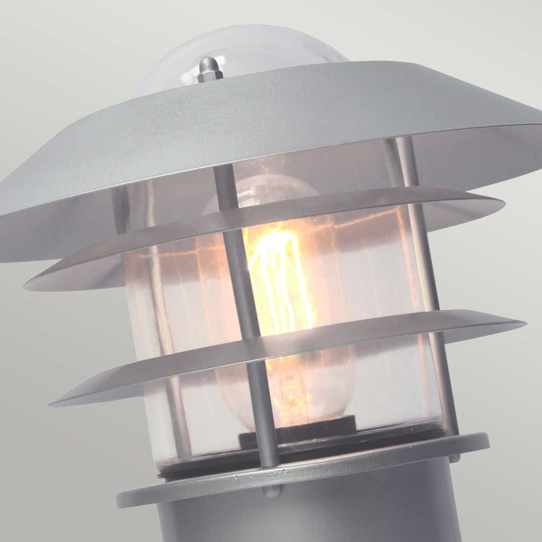 Norlys Helsingor 1 Light Pedestal Lantern HELSINGOR-PED Silver