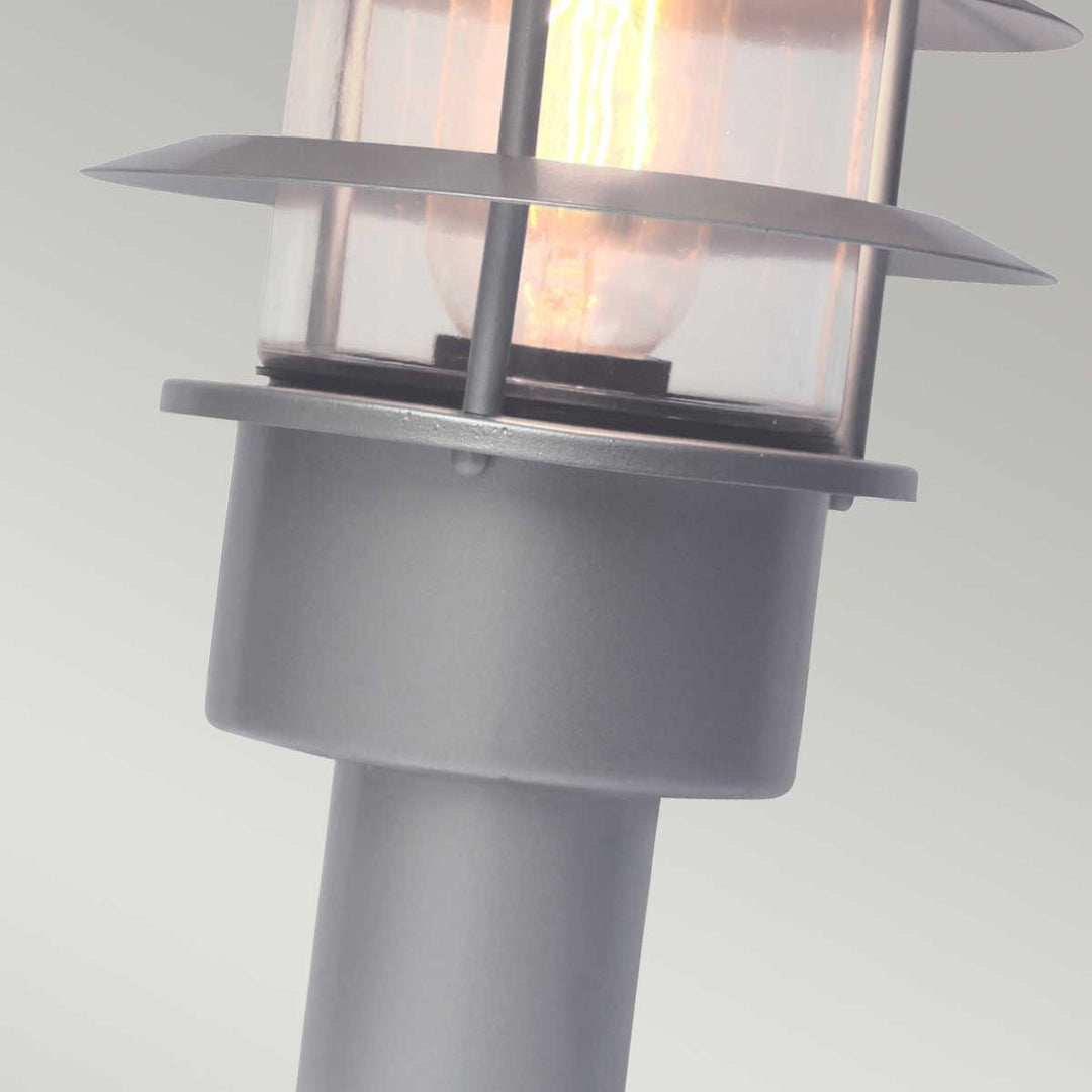 Norlys Helsingor 1 Light Pedestal Lantern HELSINGOR-PED Silver