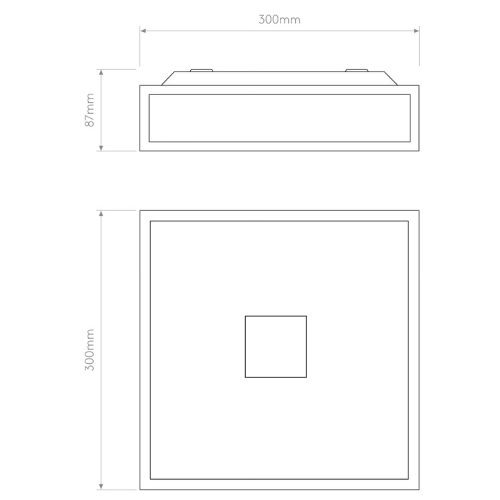 Mashiko Classic 300 Square | Ceiling Light