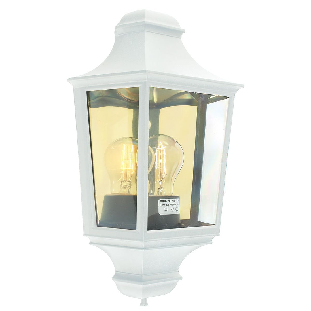 Elstead Lighting Turin 1 Light Half Lantern - White  T9-WHITE White