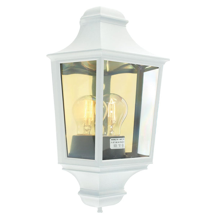 Elstead Lighting Turin 1 Light Half Lantern - White  T9-WHITE White