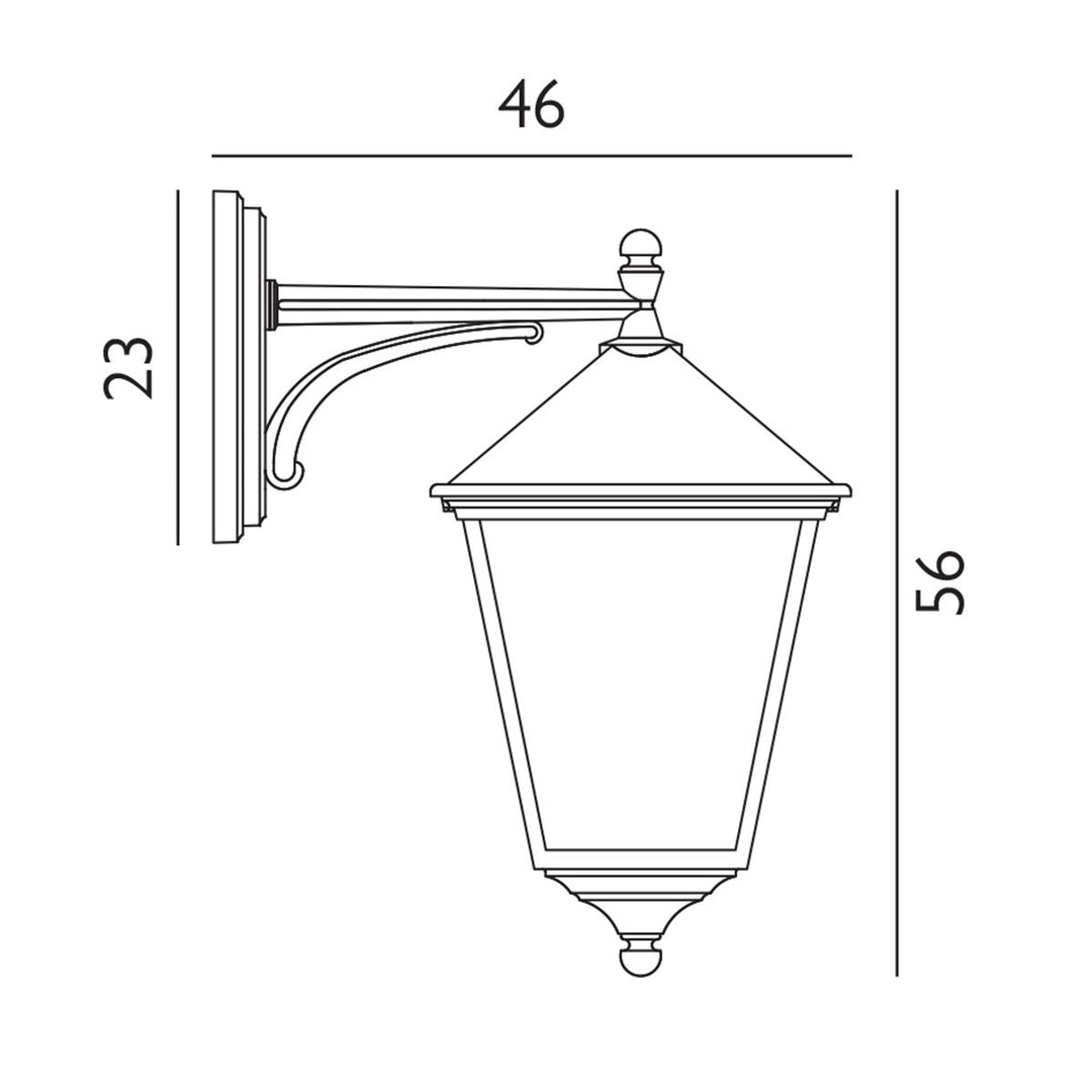 Elstead Lighting Turin Grande 1 Light Down Wall Lantern - Black  TG2-BLACK Black
